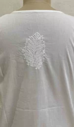 Women's Lakhnavi Handcrafted Cotton Chikankari Top - HONC030349 - Image 6