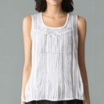 Women's Lakhnavi Handcrafted Cotton Chikankari Top - HONC038211