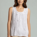 Women's Lakhnavi Handcrafted Cotton Chikankari Top - HONC003