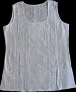 Women's Lakhnavi Handcrafted Cotton Chikankari Top - HONC002 - Image 3