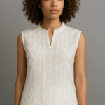 Women's Lakhnavi Handcrafted Cotton Chikankari Top - HONC001