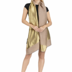 Écharpe en Laine Mérinos et Tencel avec Zari, 70x200 cm – Douceur et Éclat Élégants